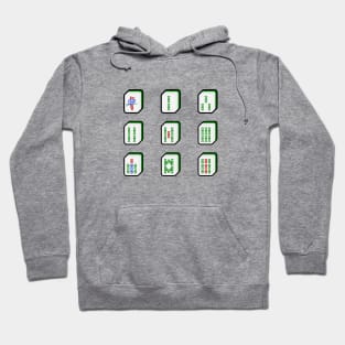 Mahjong Tiles Bamboo Suit 麻雀索子 - Sticks, Strings, Bams, Bird | I Love Mahjong | Cantonese Hoodie